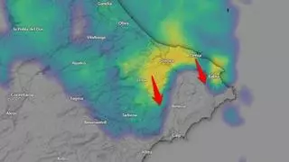Los trenes de tormenta se desplazan al sur y descargan con fuerza torrencial en la Marina Alta