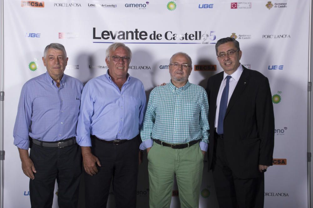 José Luis Diago, cardiólogo; Joan Ninot, periodista; el pintor Amat Bellés y el delegado de Levante de Castelló, Pepe Beltrán.