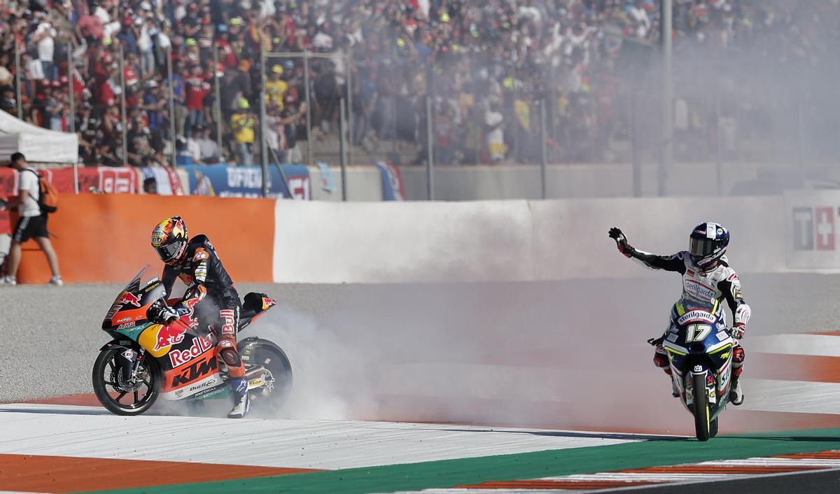 Las celebraciones de los campeones