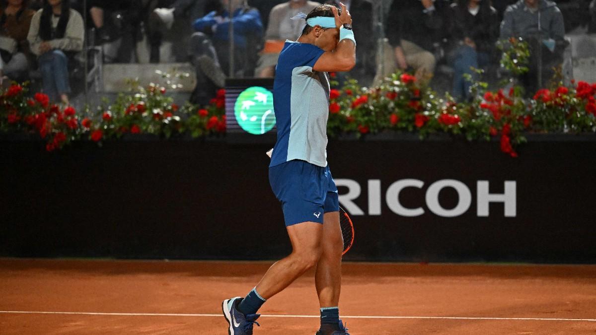 Nadal acabó lesionado contra Shapovalov en Roma