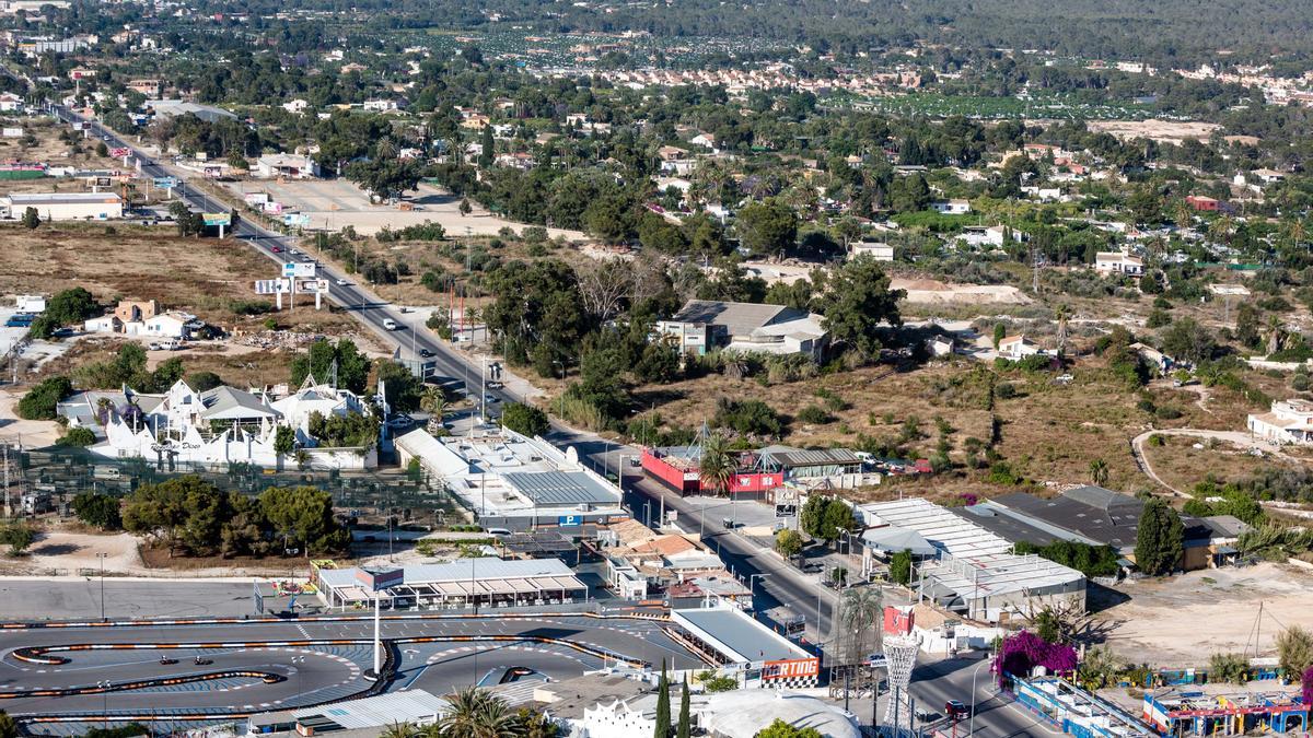 La zona cercana al vial discotecas de Benidorm.