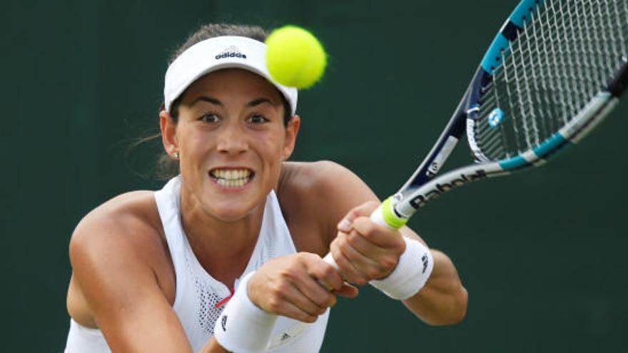 Garbiñe Muguruza, durante el partido.