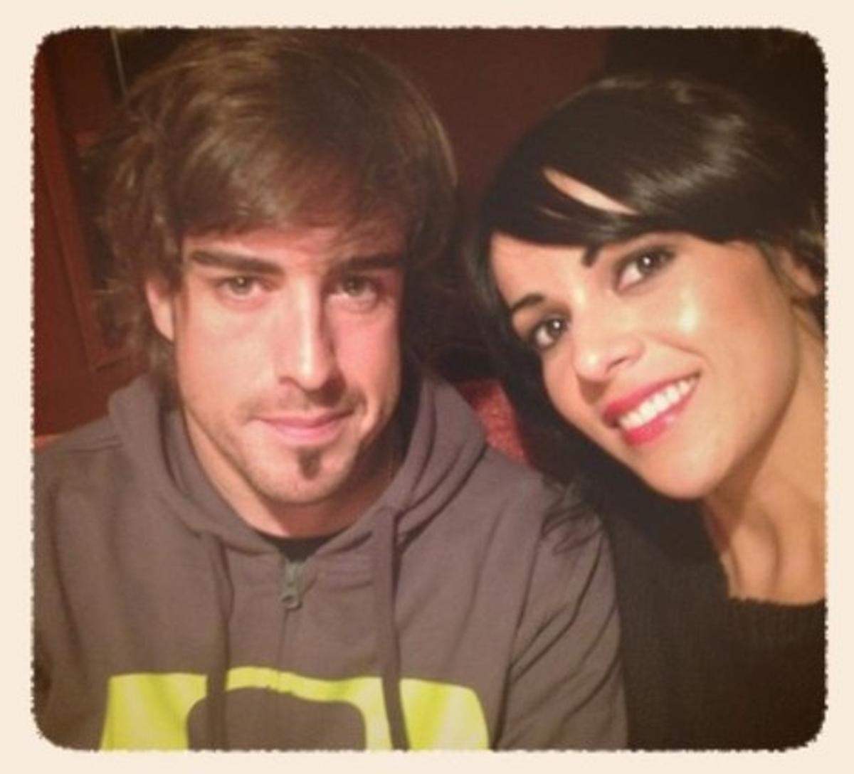 Fernando Alonso i Raquel del Rosario, a Twitter. Fernando Alonso i Raquel del Rosario, a Twitter.