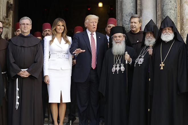 Melania Trump y Donald Trump durante si visita a Jerusalén