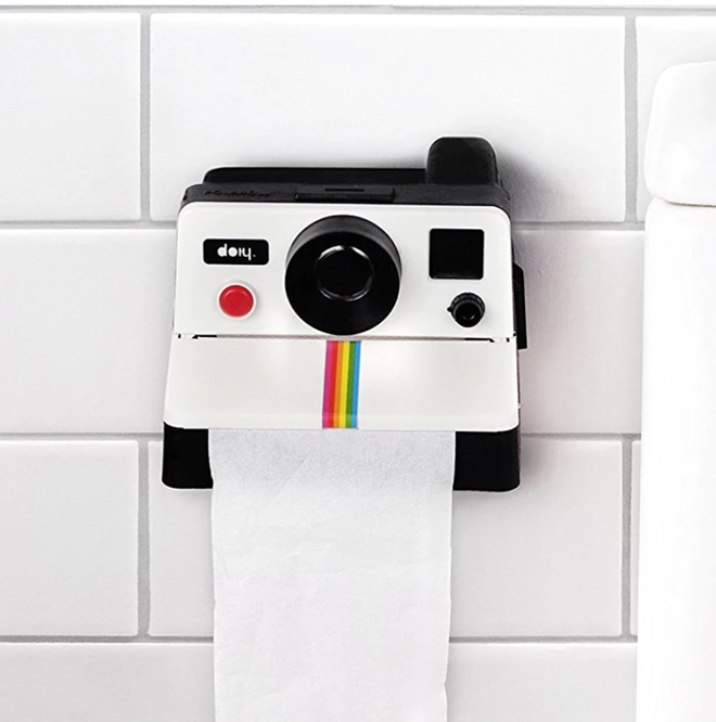 Dispensador de papel higiénico en forma de Polaroid