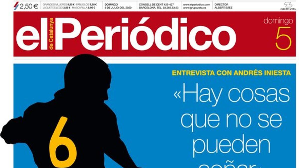 La portada de EL PERIÓDICO del 5 de julio del 2020.