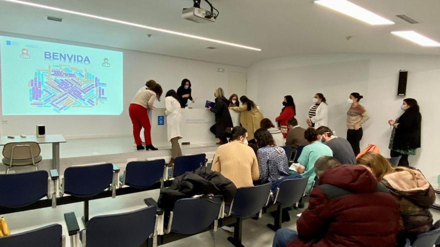 El Hospital Provincial acogió ayer un acto de toma de posesión de profesionales sanitarios como personal fijo.  // FDV