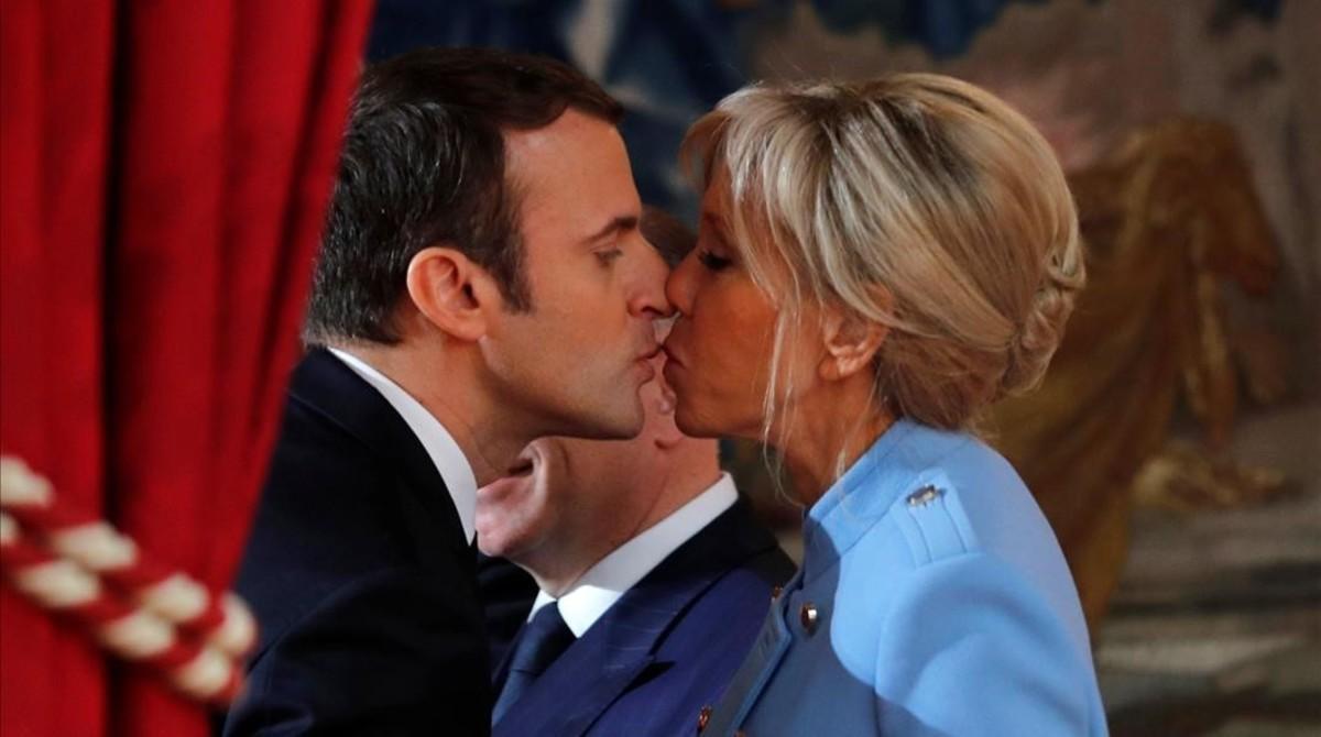 jgblanco38428811 french president emmanuel macron kisses his wife brigitte tr170514132257