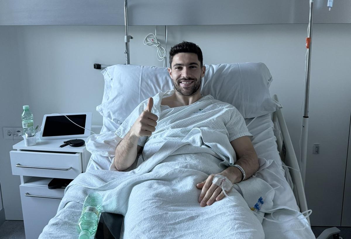 Tachi, tras ser operado este viernes.