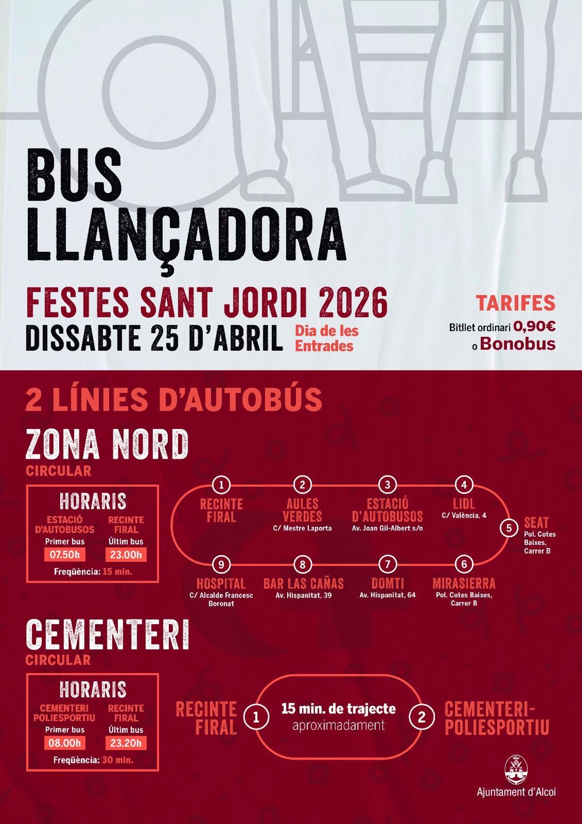 Horarios y paradas delos autobuses lanzadera