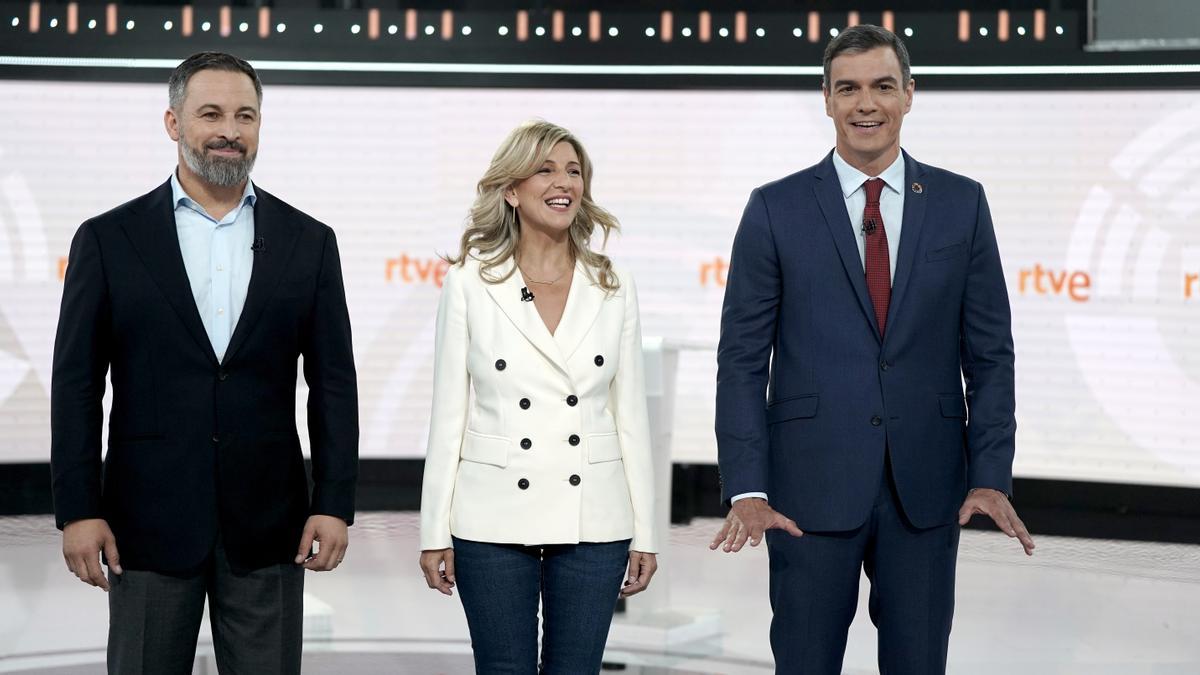 El debate a tres en RTVE, en imágenes.