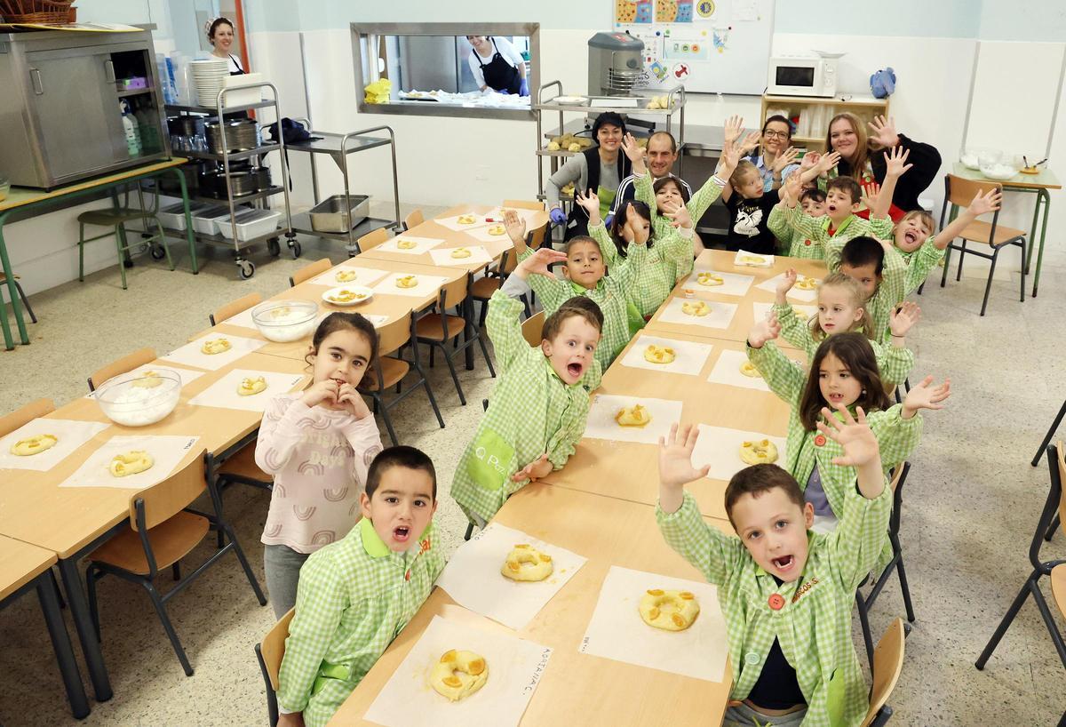 Comedor escolar en el CEIP A Paz Tintureira, en Coruxo