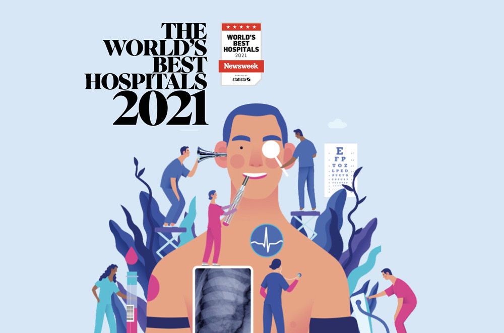 Ilustración de la revista 'Newsweek' para acompañar su ranking de hospitales