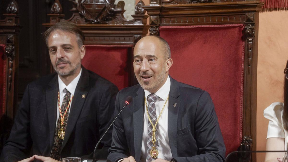 L'alcalde de Manresa, Marc Aloy, a l'acte institucional del pregó