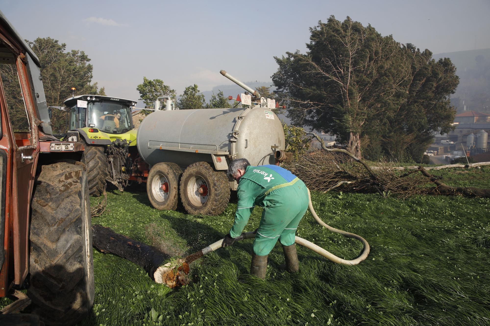 Las imágenes del preocupante incendio en Tineo