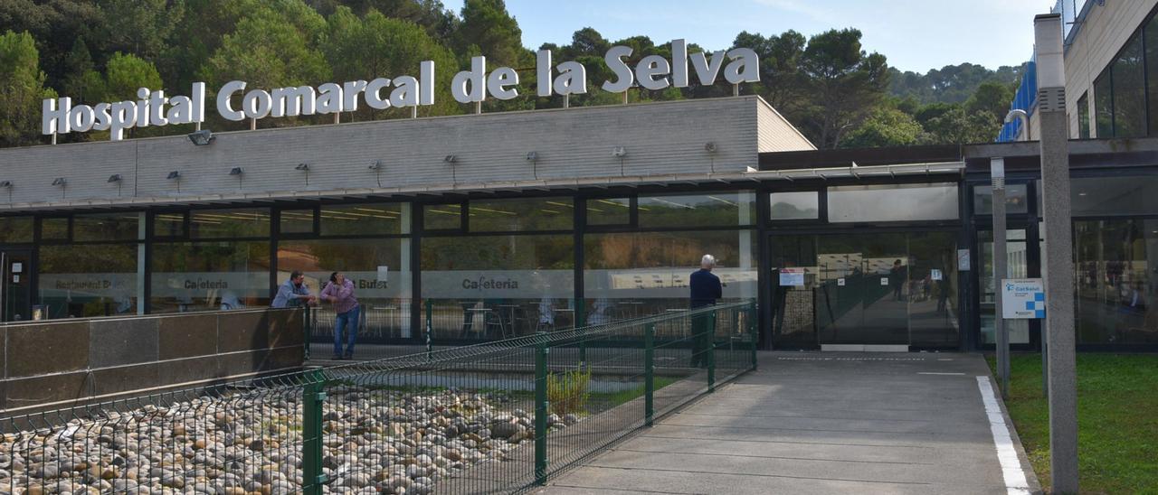 Pla general de la façana de l&#039;hospital de Blanes.