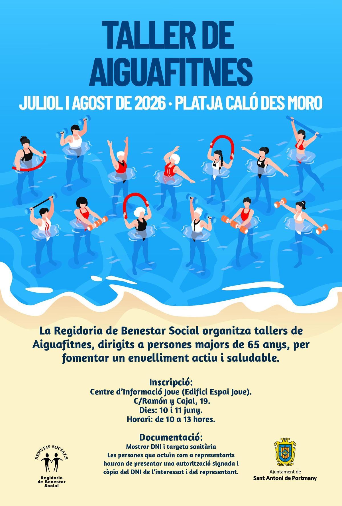 Acuafitness gratis para mayores en Sant Antoni.
