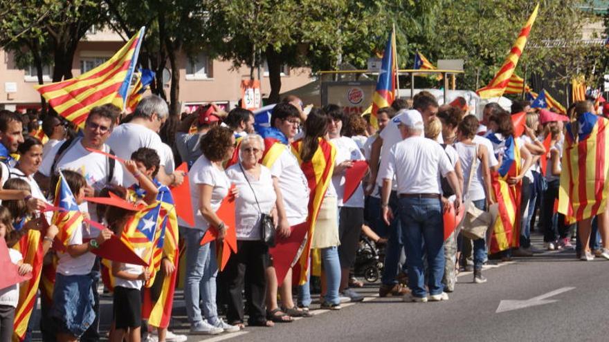 Un dels trams de la Via Lliure de l&#039;Onze de Setembre a l&#039;avinguda Meridiana de Barcelona.