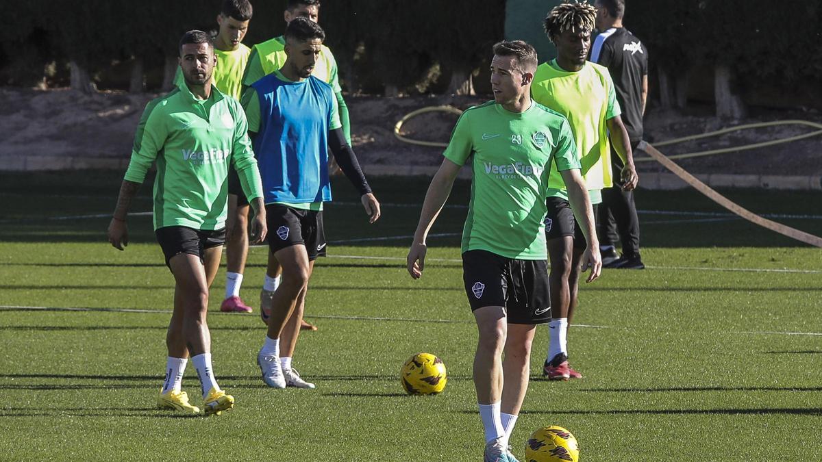 Entrenamiento del Elche de esta semana para preparar el partido ante el Alcorcón