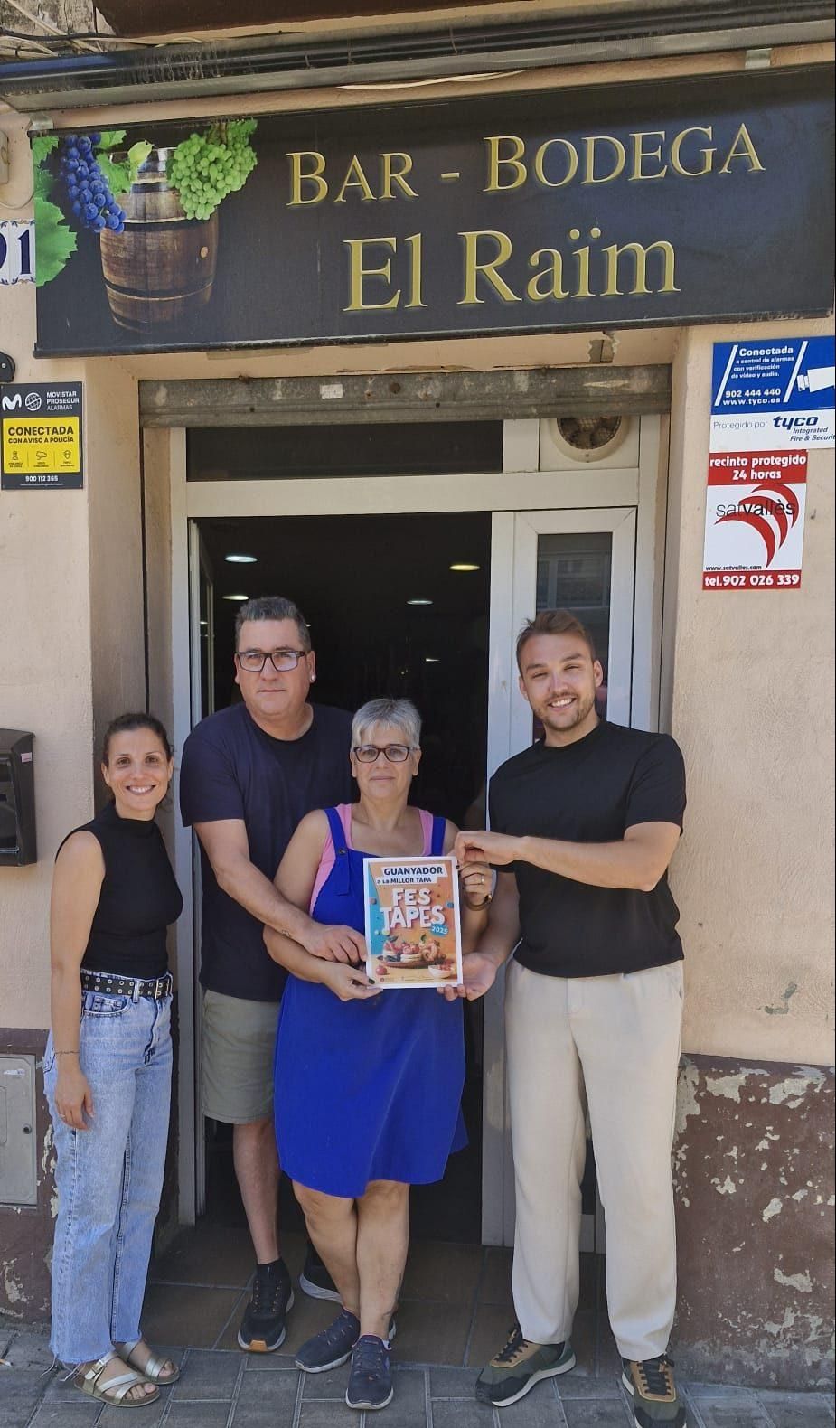 El Bar Bodega El Raïm rep el premi a la millor tapa 2025 de Masquefa
