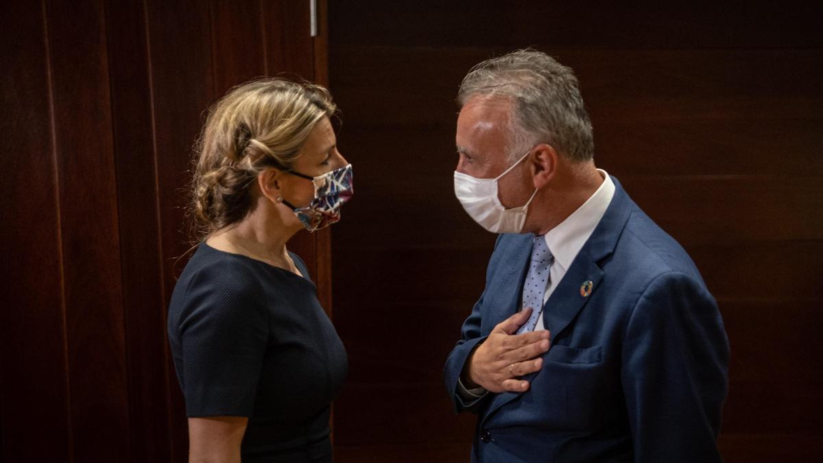 Visita a Tenerife de Yolanda Díaz