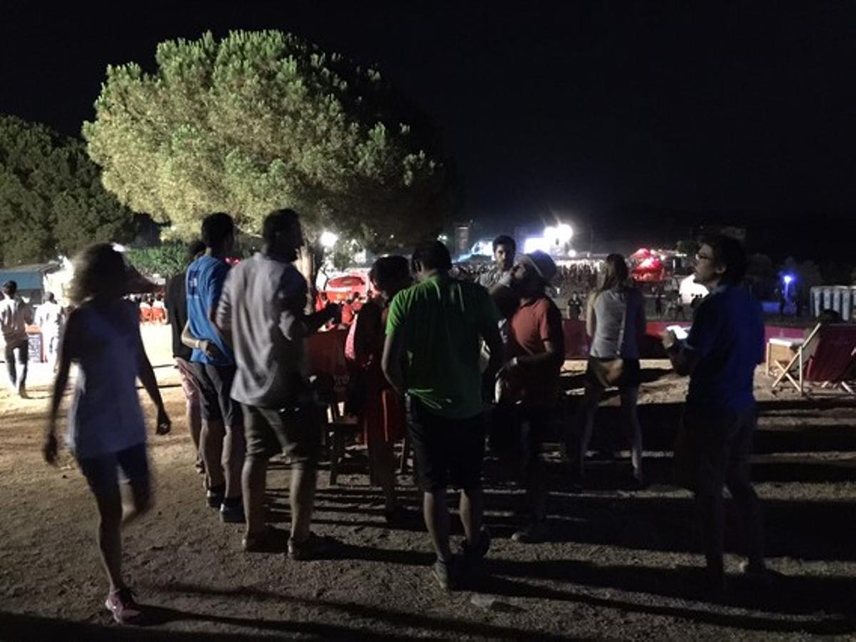 Membres del secretariat nacional de l’Assemblea (ANC), en el festival Canet Rock.