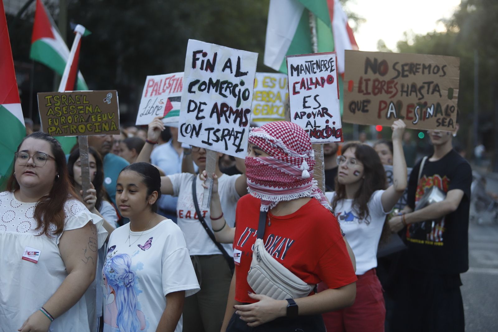 La manifestación por Palestina, en imágenes