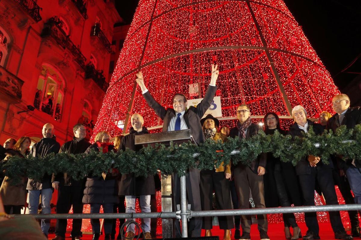 El alcalde de Vigo, Abel Caballero, durante el encendido de las luces de Navidad, a finales de noviembre FOTO JOSÉ LORES