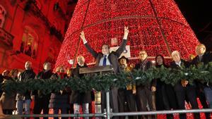 El alcalde de Vigo, Abel Caballero, durante el encendido de las luces de Navidad, a finales de noviembre FOTO JOSÉ LORES