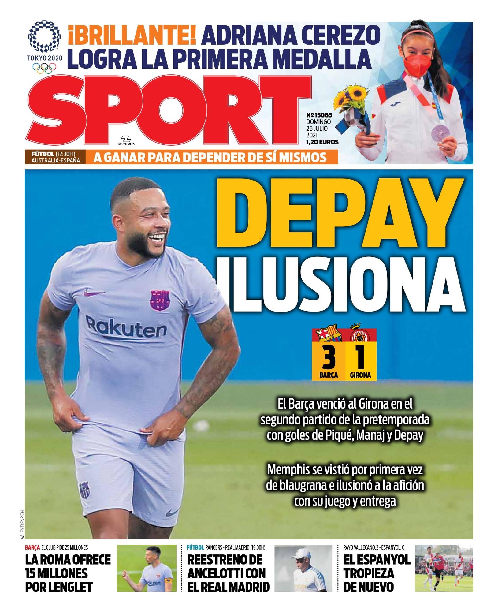 Esta es la portada de SPORT