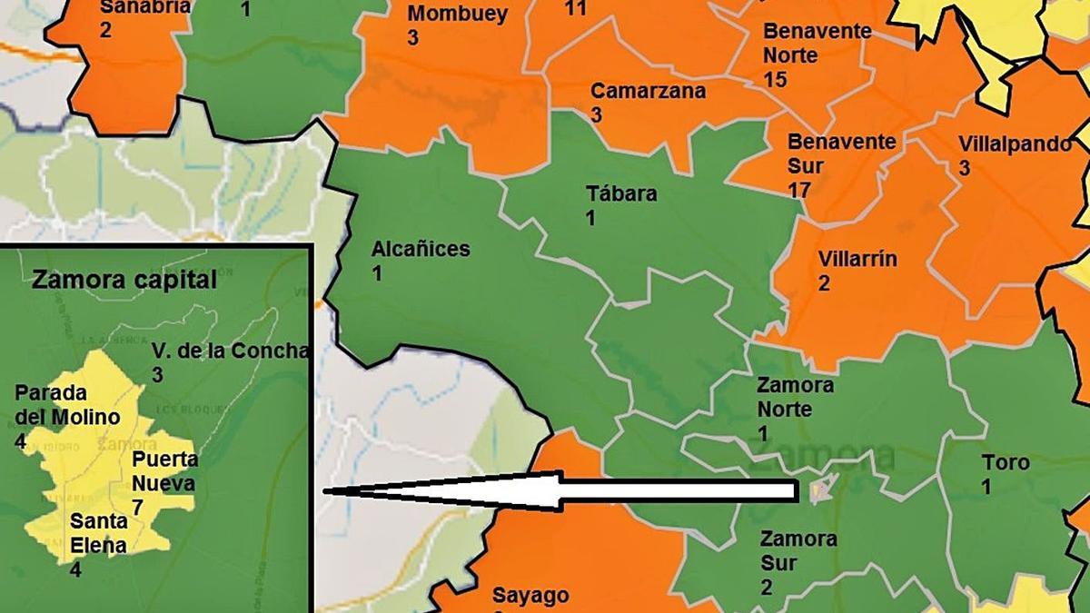 Zamora registra nueve áreas en riesgo naranja por COVID, la mayoría en el norte