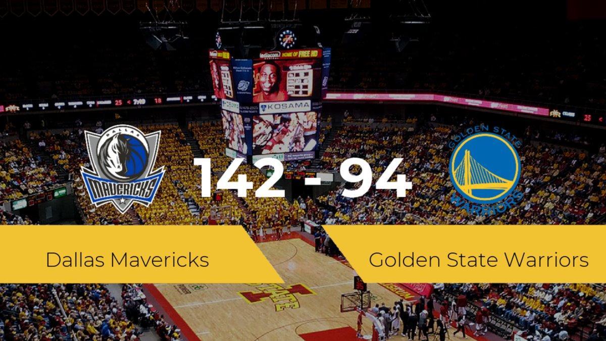 Dallas Mavericks gana a Golden State Warriors por 142-94