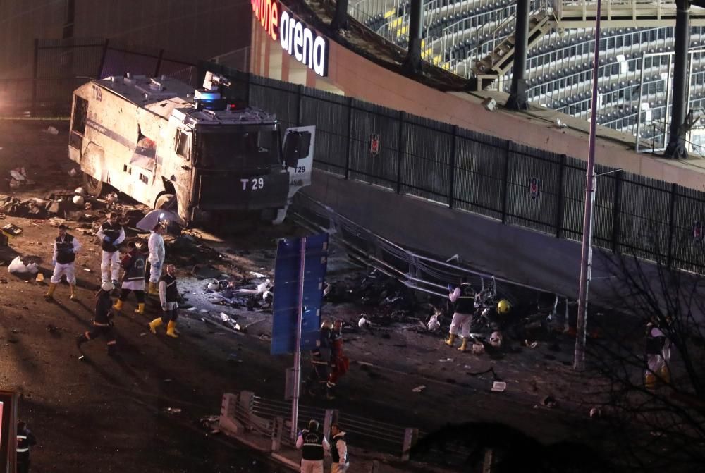 Atentado en el estadio del Besiktas de Estambul