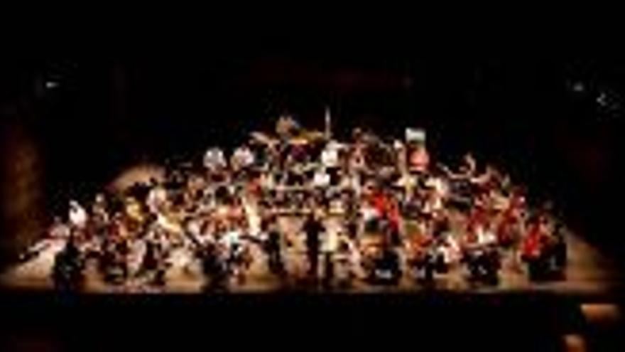 La orquesta graba en portugués