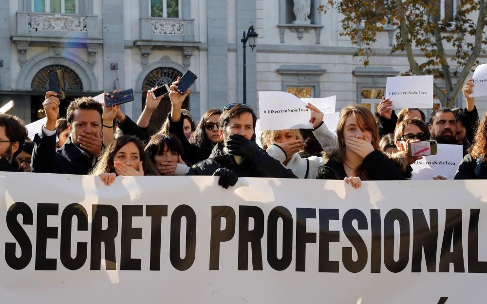 Concentración de periodistas frente al TS