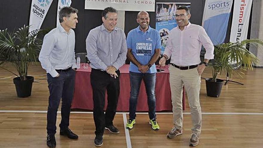 Héctor Fernández (izquierda), Jaime Rodríguez, Jonai Díaz y Oswaldo Betancort, ayer.