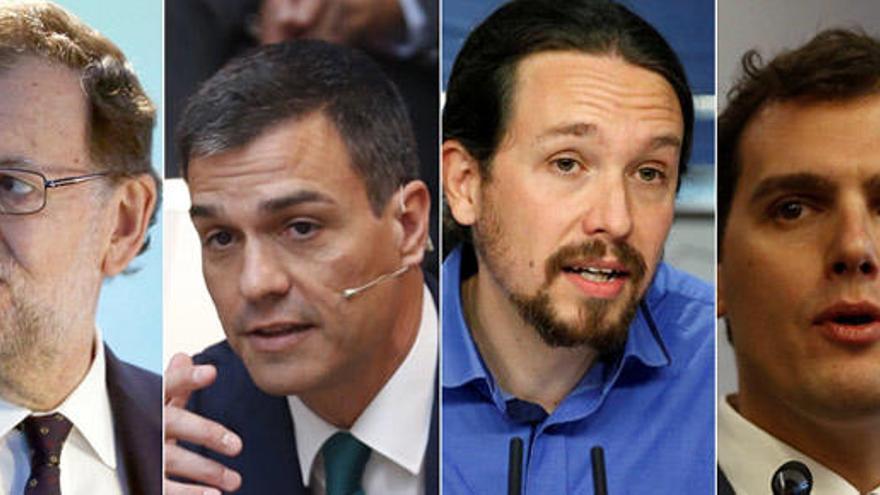 Rajoy, Sánchez, Iglesias y Rivera.