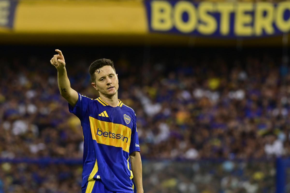 Ander Herrera, en un partido reciente con Boca Juniors.