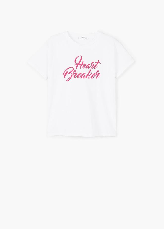 Camiseta 'Heart Breaker', Mango