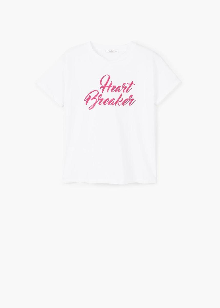 Camiseta 'Heart Breaker', Mango