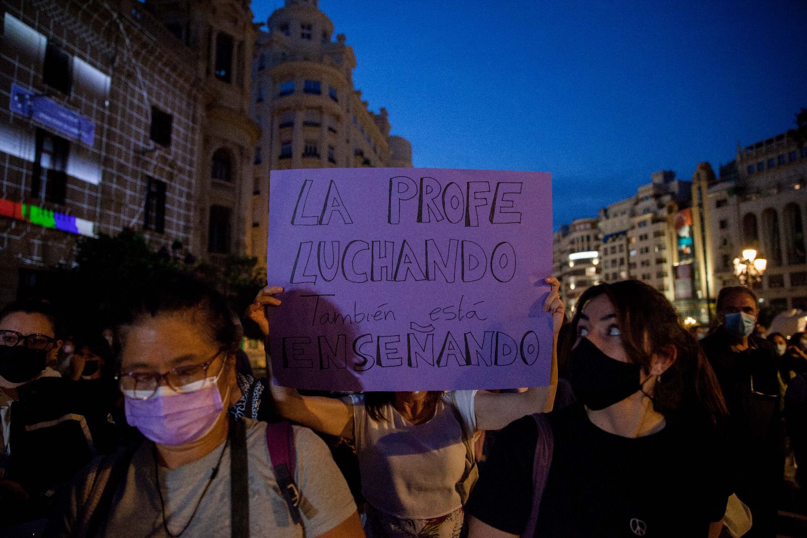 Protesta en València contra la violencia machista