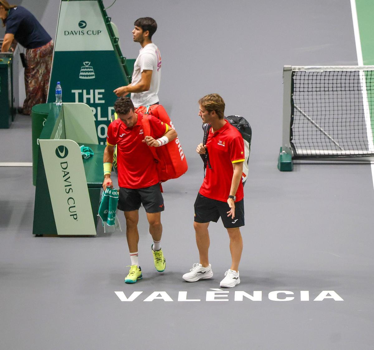 Copa Davis en València: España entrena por segundo día en La Fonteta