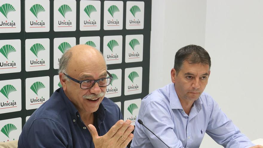 Eduardo García, presidente del Unicaja, y Ángel Bordes, el gerente.