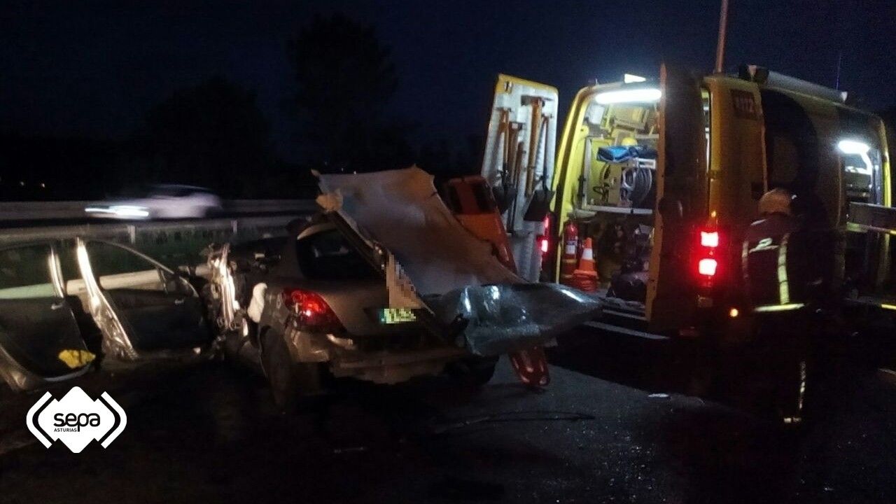 EN IMÁGENES: Así fue el accidente con unn fallecido y varios heridos en Ribera de Arriba
