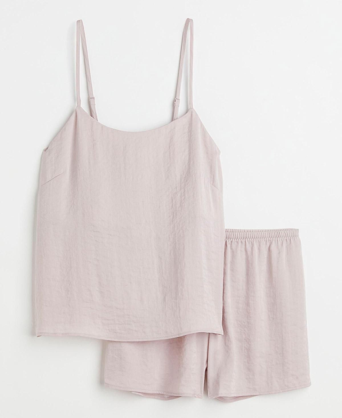 Pijama de dos piezas en satén de H&M