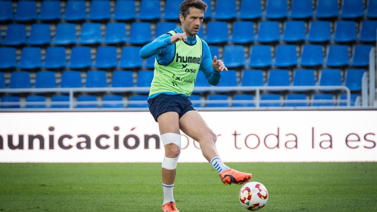 Aitor Sanz, en un entrenamiento de esta temporada.