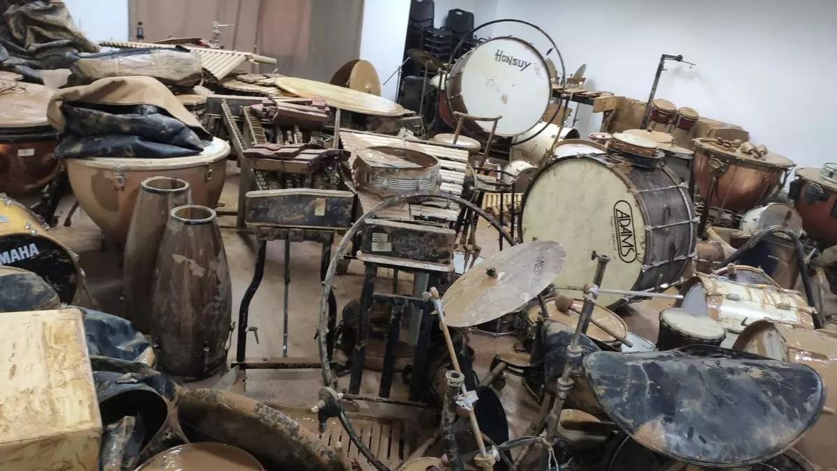 Instrumentos dañados por la dana