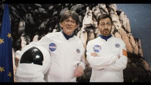 La tornada de Puigdemont en mode astronauta