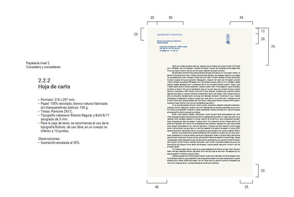 Nuevo manual de identidad encargado por la Generalitat, aplicando el azul como color corporativo.