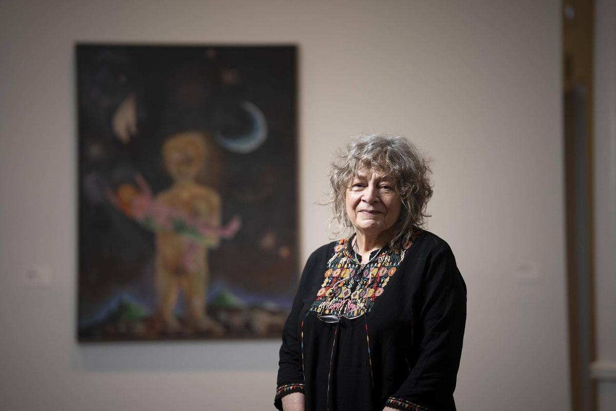 Rita Segato, antropóloga y activista feminista ganadora del prim.er premio de ensayo del Museu Tàpies, posa en el museo.